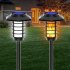 Solar Dynaming Flame Lights Outdoor Waterproof Flickering Flame Torch Light Landscape Lamp 48led 4 Pack