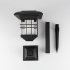 Solar Energy Flame Lamp Outdoor Waterproof Court Garden Villa Lawn Light LED Decorative Street Light black