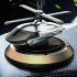 Solar Energy Rotating Helicopter Aroma Diffuser Car Air Freshener Perfume Aromatherapy Ornaments Gold