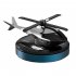 Solar Energy Rotating Helicopter Aroma Diffuser Car Air Freshener Perfume Aromatherapy Ornaments Silver