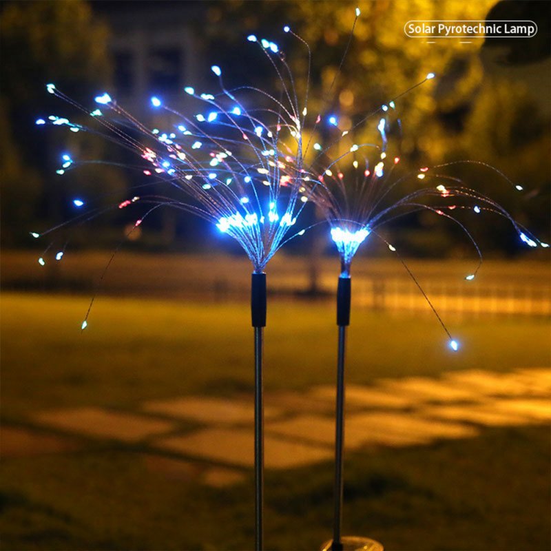 Solar Firework  Light 120led Dual-mode Outdoor Decorative Garden Lawn Light Rainproof Landscape Plug Lamp color