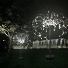 Solar Fireworks Lights with 8 Lighting Modes String Light for Outdoor Lighting White light_30 line 90 lights