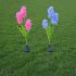 Solar Flower Lights  Waterproof Hyacinth Garden Light  Outdoor Decorative 3 LED Lamp for Lawn Patio Pathway Driveway Landscape Lighting Pink