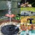 Solar Fountain Water  Pump Set Powered Floating Pump For Outdoor Pond Pool Black