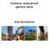 Solar Garden Lawn Light Outdoor Waterproof Colorful Landscape Spotlights for Patio Porch Garden Backyard Decor TG JG047