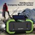 Solar Hand Crank Radio 5000mah Large Battery Capacity Portable Multifunctional Outdoor Emergency Radio green