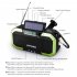 Solar Hand Crank Radio 5000mah Large Battery Capacity Portable Multifunctional Outdoor Emergency Radio green