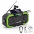 Solar Hand Crank Radio 5000mah Large Battery Capacity Portable Multifunctional Outdoor Emergency Radio green