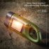 Solar Hand Press Crank Flashlight Portable Multi function Rechargeable Ergonomic Design Torch Camping Lamp black