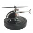 Solar Helicopter Model Car Fragrance Aroma Diffuser Novelty Ornaments Decor Air Freshener For Office Home Auto silver