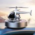 Solar Helicopter Model Car Fragrance Aroma Diffuser Novelty Ornaments Decor Air Freshener For Office Home Auto silver