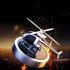 Solar Helicopter Model Car Fragrance Aroma Diffuser Novelty Ornaments Decor Air Freshener For Office Home Auto red