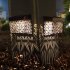 Solar Hollow Wall Lamp Garden Decoration Waterproof Outdoor Landscape Lamp For Garden Patio Yard 2 Pack white light