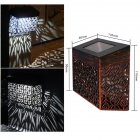 Solar Hollow Wall Lamp Garden Decoration Waterproof Outdoor Landscape Lamp For Garden Patio Yard 2-Pack white light