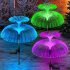 Solar Jellyfish Light 7 Colors Changing Outdoor Waterproof Garden Lights Led Fiber Optic Lamps For Lawn Patio Doublejellyfish 2pcs