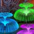 Solar Jellyfish Light 7 Colors Changing Outdoor Waterproof Garden Lights Led Fiber Optic Lamps For Lawn Patio Doublejellyfish 2pcs