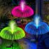 Solar Jellyfish Light 7 Colors Changing Outdoor Waterproof Garden Lights Led Fiber Optic Lamps For Lawn Patio Doublejellyfish 2pcs