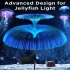 Solar Jellyfish Light 7 Colors Changing Outdoor Waterproof Garden Lights Led Fiber Optic Lamps For Lawn Patio Doublejellyfish 2pcs