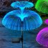 Solar Jellyfish Light 7 Colors Changing Outdoor Waterproof Garden Lights Led Fiber Optic Lamps For Lawn Patio Doublejellyfish 2pcs