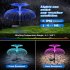 Solar Jellyfish Light 7 Colors Changing Outdoor Waterproof Garden Lights Led Fiber Optic Lamps For Lawn Patio Doublejellyfish 2pcs