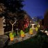 Solar LED Lawn Lamp Cactus Shape Spike Light for Outdoor Garden Yard Ground Lamp Three headed prickly pear