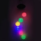 Solar LED Light Color Changing Wind Chimes Delicate Ball Pendant Bell Yard Garden Home Decor