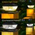Solar LED Post Lights Solar Plastic Outdoor Courtyard Garden Landscape Column Light With 8 LED Beads Square Column Lamp White