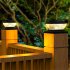 Solar LED Post Lights Solar Plastic Outdoor Courtyard Garden Landscape Column Light With 8 LED Beads Square Column Lamp White