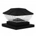 Solar LED Post Lights Solar Plastic Outdoor Courtyard Garden Landscape Column Light With 8 LED Beads Square Column Lamp White