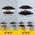 Solar LED Post Lights Solar Plastic Outdoor Courtyard Garden Landscape Column Light With 8 LED Beads Square Column Lamp White