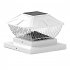 Solar LED Post Lights Solar Plastic Outdoor Courtyard Garden Landscape Column Light With 8 LED Beads Square Column Lamp White