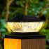 Solar LED Post Lights Solar Plastic Outdoor Courtyard Garden Landscape Column Light With 8 LED Beads Square Column Lamp White
