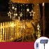 Solar LED String Light Curtain Lamp for Outdoor Garden Party Decoration Star moon 3 5 meters wide  warm light   remote control 
