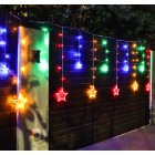 Solar LED String Light Curtain Lamp for Outdoor Garden Party Decoration Star color light + remote control