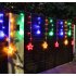 Solar LED String Light Curtain Lamp for Outdoor Garden Party Decoration Star color light   remote control