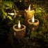 Solar LED Tree Stump Light With Solar Panel Auto On off Waterproof Flameless Dropless Candle Lamps For Party Christmas Home Decor High style