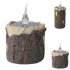 Solar LED Tree Stump Light With Solar Panel Auto On off Waterproof Flameless Dropless Candle Lamps For Party Christmas Home Decor High style