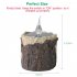 Solar LED Tree Stump Light With Solar Panel Auto On off Waterproof Flameless Dropless Candle Lamps For Party Christmas Home Decor High style