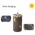 Solar LED Tree Stump Light With Solar Panel Auto On off Waterproof Flameless Dropless Candle Lamps For Party Christmas Home Decor High style