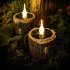 Solar LED Tree Stump Light With Solar Panel Auto On off Waterproof Flameless Dropless Candle Lamps For Party Christmas Home Decor High style