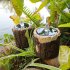 Solar LED Tree Stump Light With Solar Panel Auto On off Waterproof Flameless Dropless Candle Lamps For Party Christmas Home Decor High style
