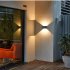 Solar LED Wall Lights 100 Lumens IP65 Waterproof High Brightness LED Headlight Beads Solar Up And Down Illuminate Outdoor Sunlight Lamp For Home Garden Porch Ad