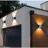 Solar LED Wall Lights 100 Lumens IP65 Waterproof High Brightness LED Headlight Beads Solar Up And Down Illuminate Outdoor Sunlight Lamp For Home Garden Porch Ad