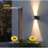 Solar LED Wall Lights 100 Lumens IP65 Waterproof High Brightness LED Headlight Beads Solar Up And Down Illuminate Outdoor Sunlight Lamp For Home Garden Porch Ad