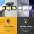 Solar LED Wall Lights  2500 Lumens  IP65 Waterproof  High Brightness  No Light Decay LED Solar Outdoor Sunlight Lamp For Home  Garden  Porch Three head split 12