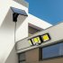 Solar LED Wall Lights  2500 Lumens  IP65 Waterproof  High Brightness  No Light Decay LED Solar Outdoor Sunlight Lamp For Home  Garden  Porch Three head split 12