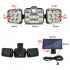 Solar LED Wall Lights  2500 Lumens  IP65 Waterproof  High Brightness  No Light Decay LED Solar Outdoor Sunlight Lamp For Home  Garden  Porch Three head split 12