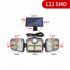 Solar LED Wall Lights  2500 Lumens  IP65 Waterproof  High Brightness  No Light Decay LED Solar Outdoor Sunlight Lamp For Home  Garden  Porch Three head split 12