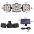 Solar LED Wall Lights  2500 Lumens  IP65 Waterproof  High Brightness  No Light Decay LED Solar Outdoor Sunlight Lamp For Home  Garden  Porch Three head split 12