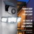 Solar LED Wall Lights  2500 Lumens  IP65 Waterproof  High Brightness  No Light Decay LED Solar Outdoor Sunlight Lamp For Home  Garden  Porch Three head split 12